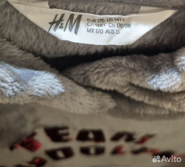 Плюшевое худи hm для девочки 152