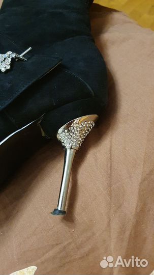 Сапоги зимние из натуральной замши