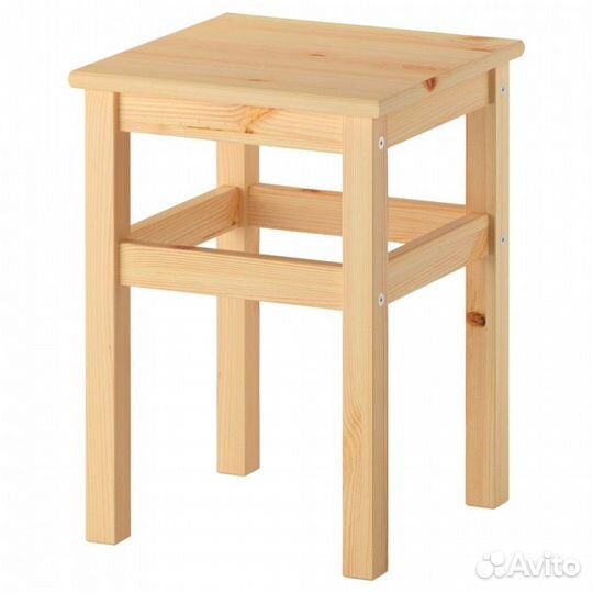 Табурет IKEA Odvard из массива натурального дерева