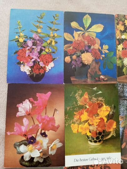 Открытки ГДР цветы