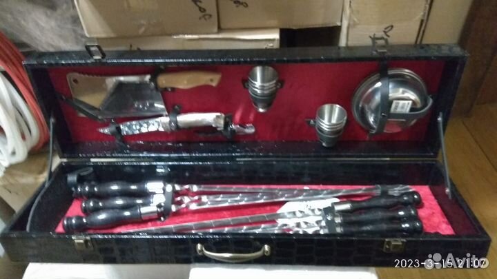 Шашлычный набор в подарочном кейсе №22