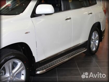 Пороги с листом d-53 Toyota Highlander