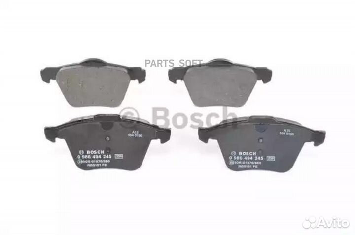 Bosch 0986494245 Колодки тормозные дисковые перед