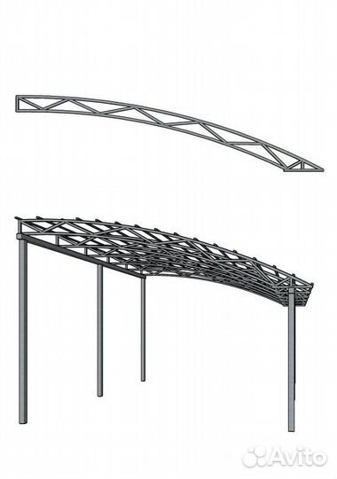 Фермы для навеса/ металлические
