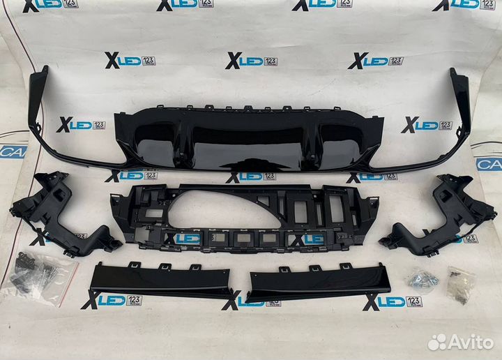 Диффузор заднего бампера Mercedes w213 рестайл