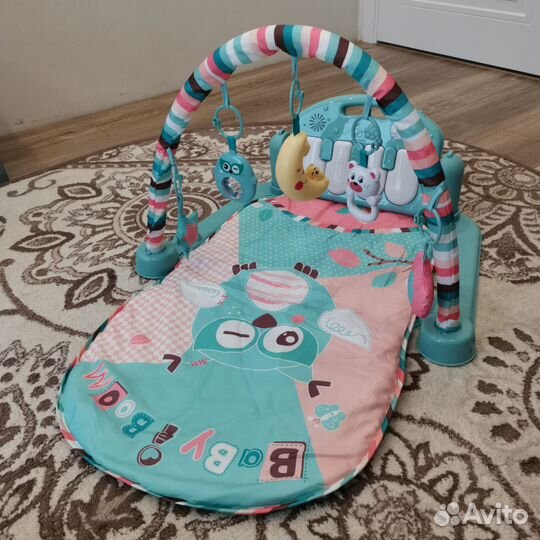 Развивающий коврик для новорожденных с пианино
