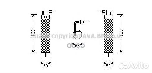 Осушитель Nissan Qashqai 2007- J10E dnd285 Ava