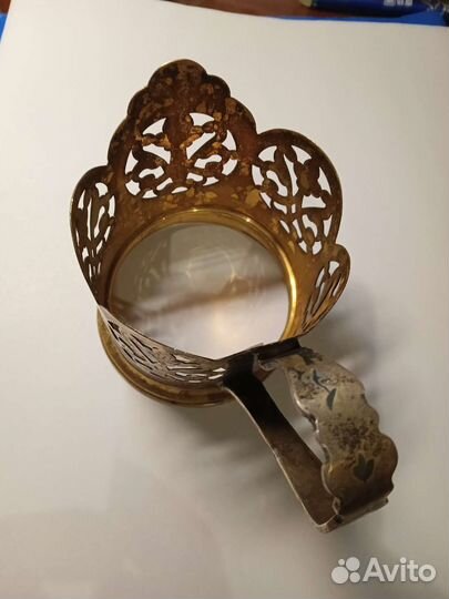 Подстаканник серебро с позолотой