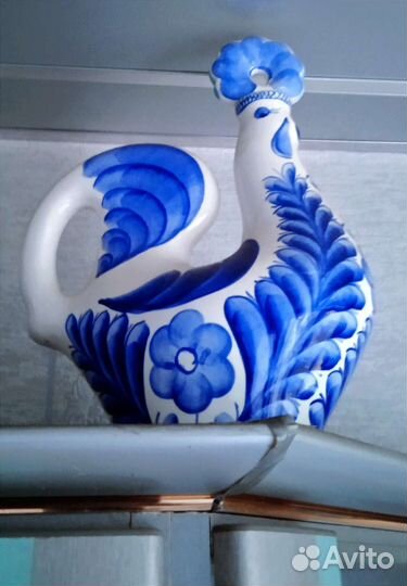 Зик/Конаково,70-ые.Кувшин Петух/38 см