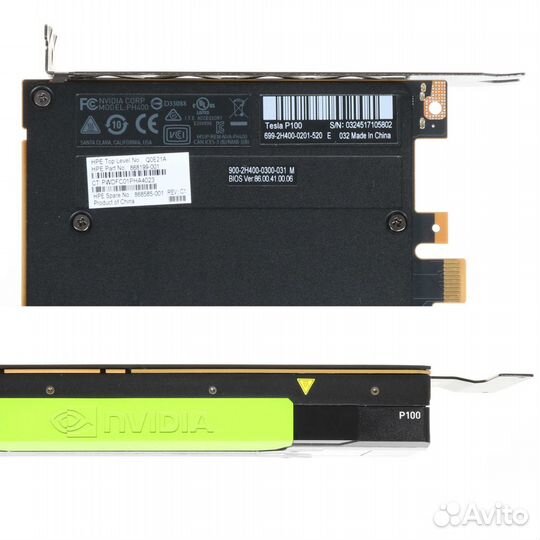 Видеоускоритель HP nvidia Tesla P100 16GB (Q0E21A)