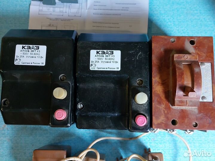 Автоматический выключатель кэаз ап50Б-3мт уз25А
