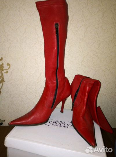 Сапоги кожаные демисезонные