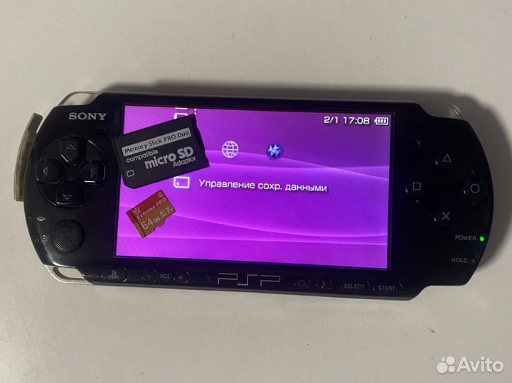 PSP 3000 64гб 10+игр
