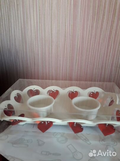 Подсвечник с сердцами