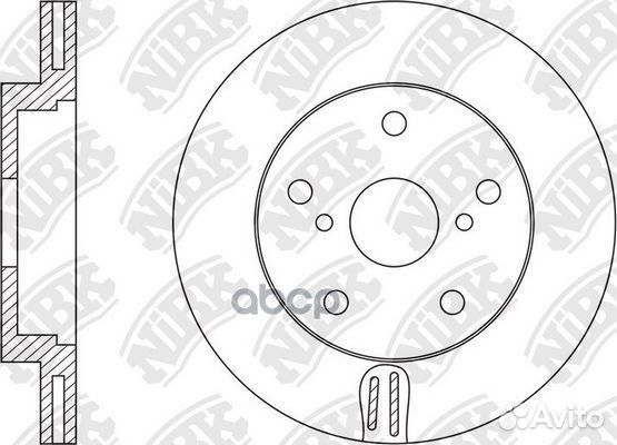 Диск тормозной передний RN1576 NiBK