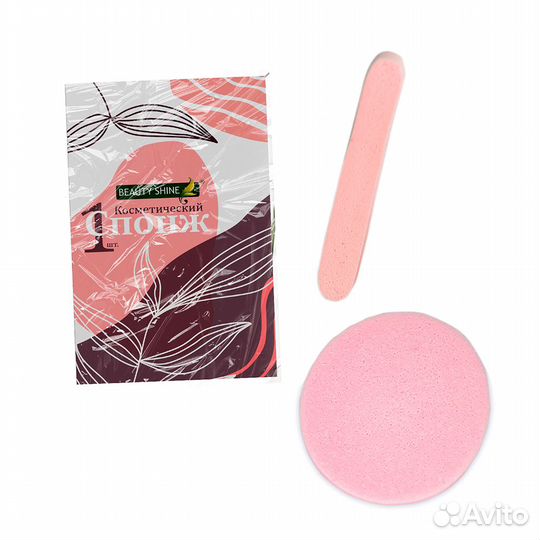 Beauty Shine Спонж косметический для умывания,1 шт