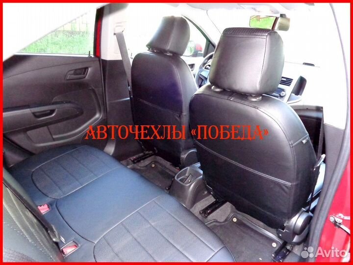 Чехлы Chevrolet Lacetti из экокожи чёрные Классика