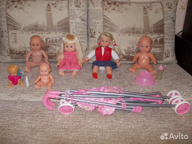 Куклы, пупсы, коляска трость