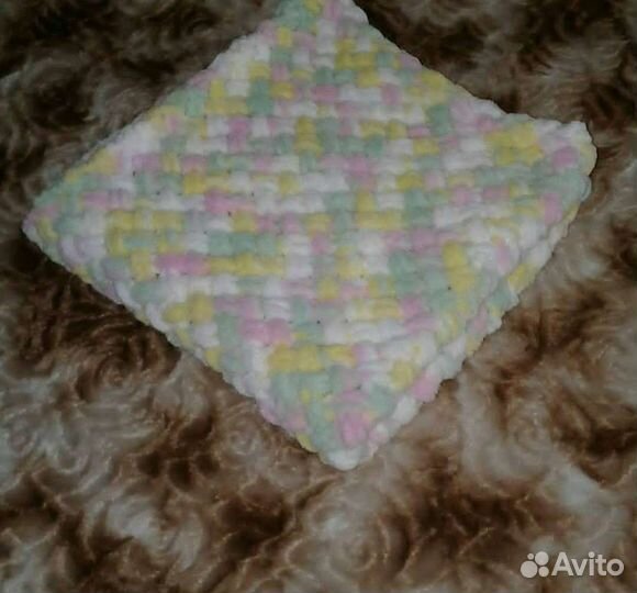 Вязанный плед детский