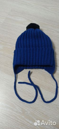 Шапка вязаная для мальчика ручная работа
