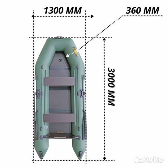 Лодка пвх Лодки Поволжья 300 ск моторная