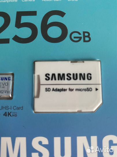 Новая Карта памяти MicroSD Samsung 256 GB EVO plus