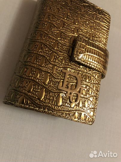 Картхолдер Dior Золото Натуральная Кожа