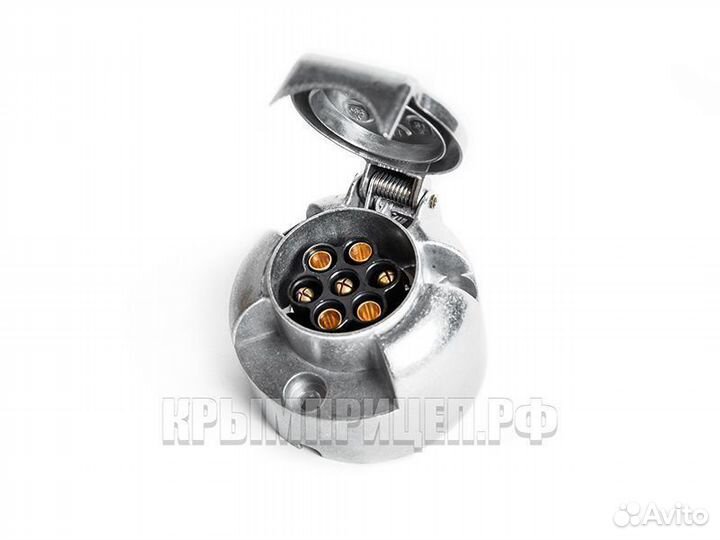 Розетка для тсу силуминовая хром 7 контактов