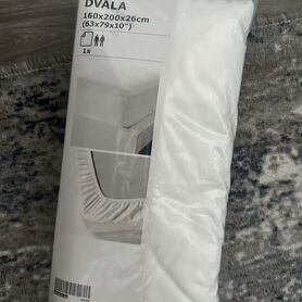 Простынь на резинке 160 200 IKEA dvala двала