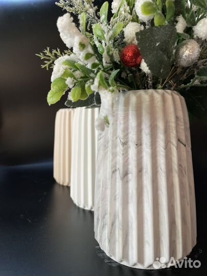 Ваза из гипса ручной работы