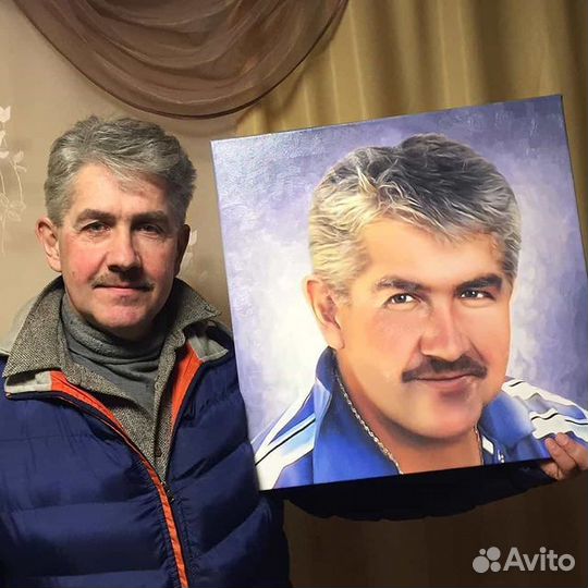 Ангарск. Портрет по фото на холсте