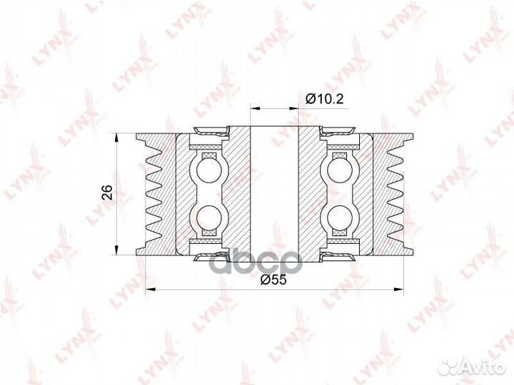 Ролик обводной приводного ремня PB7239 lynxauto