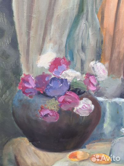 Картина маслом на холсте натюрморт. СССР