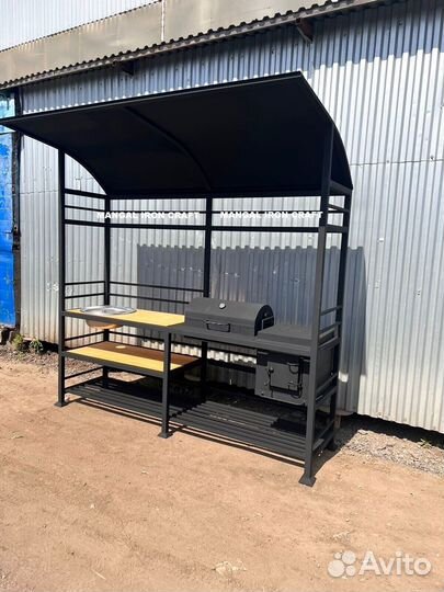 Мангал с печкой под казан