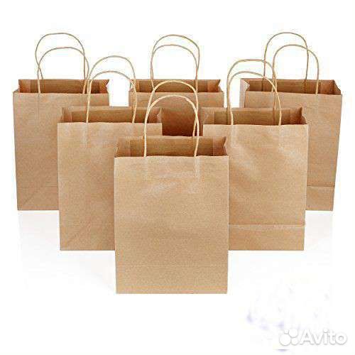 Крафт пакеты с ручками (эко упаковка)