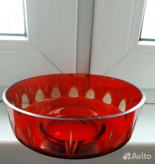 Ваза СССР цветное стекло