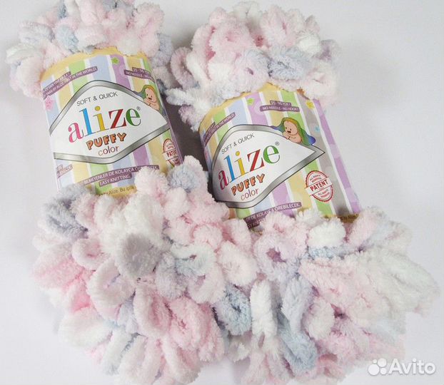 Плюшевая пряжа Alize Puffy Color