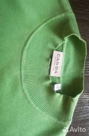 Водолазка шелковая зеленая 46, М