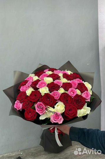 51 Роза 60 см.букет, Доставка Москва и мо