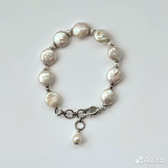 Браслет из барочных жемчужных дисков