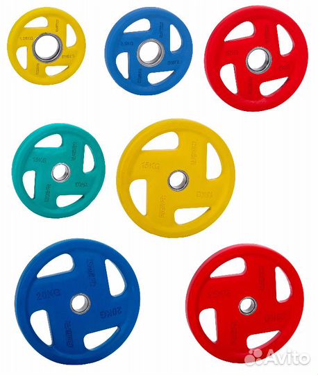 Диск для штанги цветной D51 мм. Блин для штанги