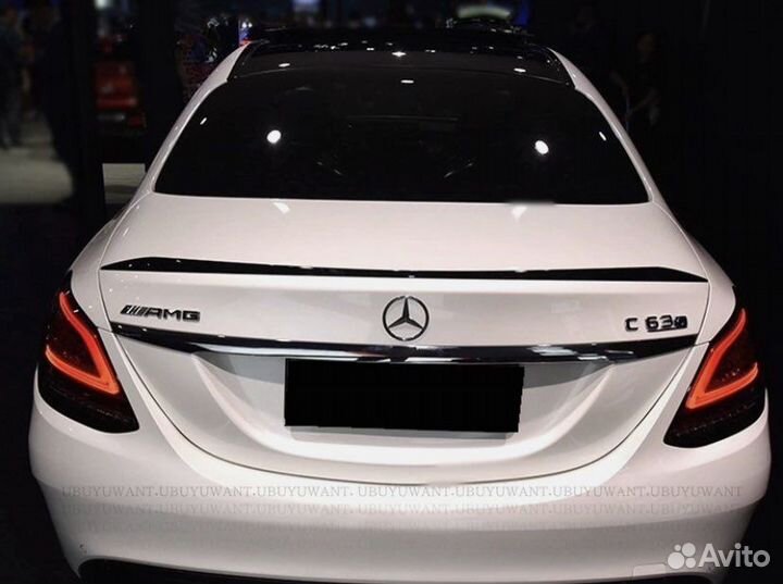 Спойлер на Mercedes W205 черный глянец