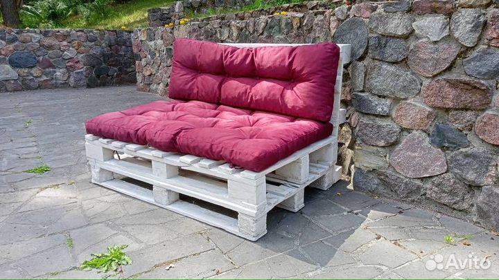 Подушки для садовой мебели цвет Бордовый