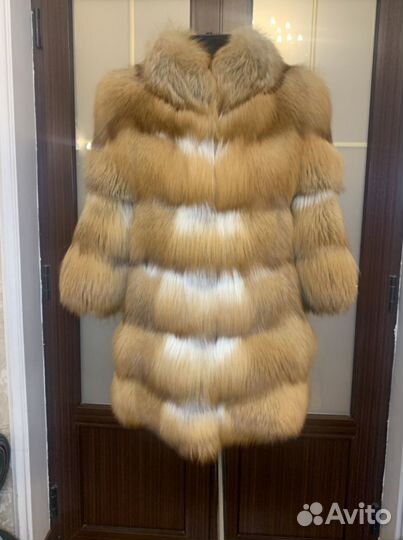 Шуба из рыжей лисы