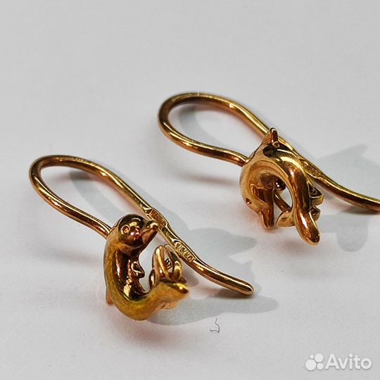 Серьги золотые (арт 122000) Д15