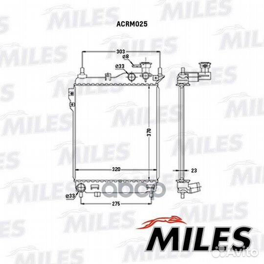 Радиатор hyundai getz 1.1-1.6 02- acrm025 Miles