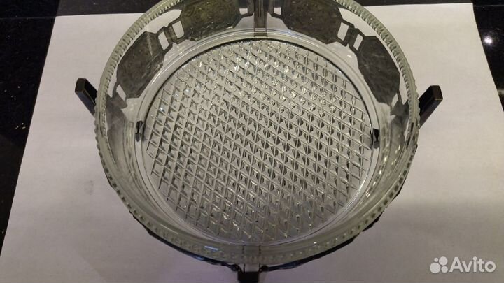 Ваза, конфетница.стекло, металл СССР