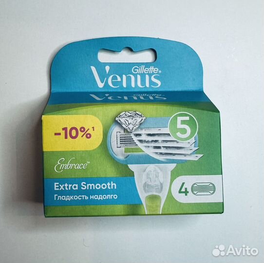 Gillette Venus Extra Smooth, сменные кассеты 4 шт