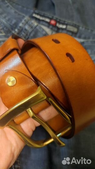 Ремень кожаный ручной работы