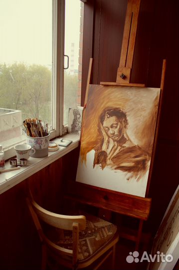 Портреты по фото/ студенческие работы на заказ